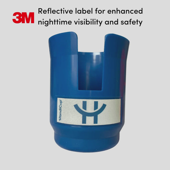 HandiCup 3m label adds visibility and safety at night. 