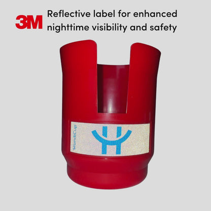 3m HandiCup label reflects light for added safety and visibility