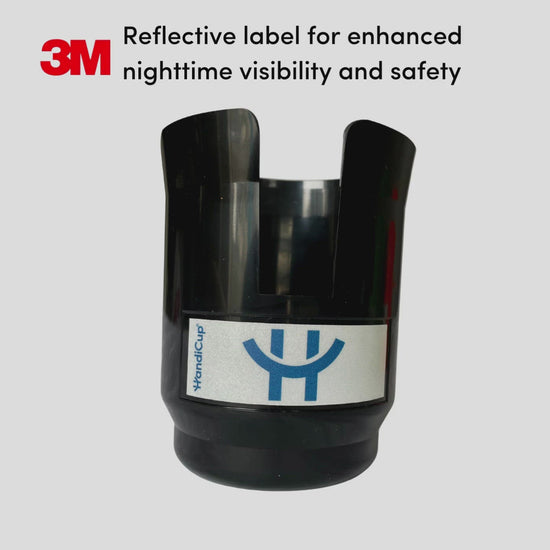 a video displaying how the 3m reflective sticker works. when light hits is flashed on the label it appears very bright which offers extra visibility and safety at night.